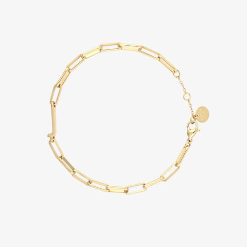 Initial Paperclip Chain Bracelet