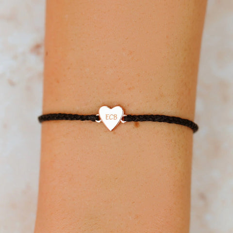 Engravable Heart Charm Bracelet