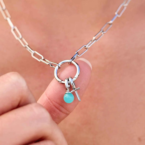 Harper Chalcedony Bead Charm