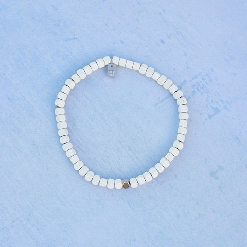 Men's Coated Hematite Stretch Bracelet