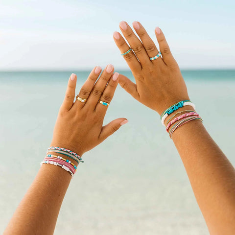 Undertow Enamel Bead Charm Bracelet