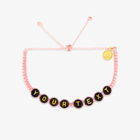 Black Alphabet Bead Bracelet